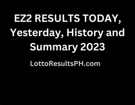 summary ez2 2024|EZ2 Results Today .